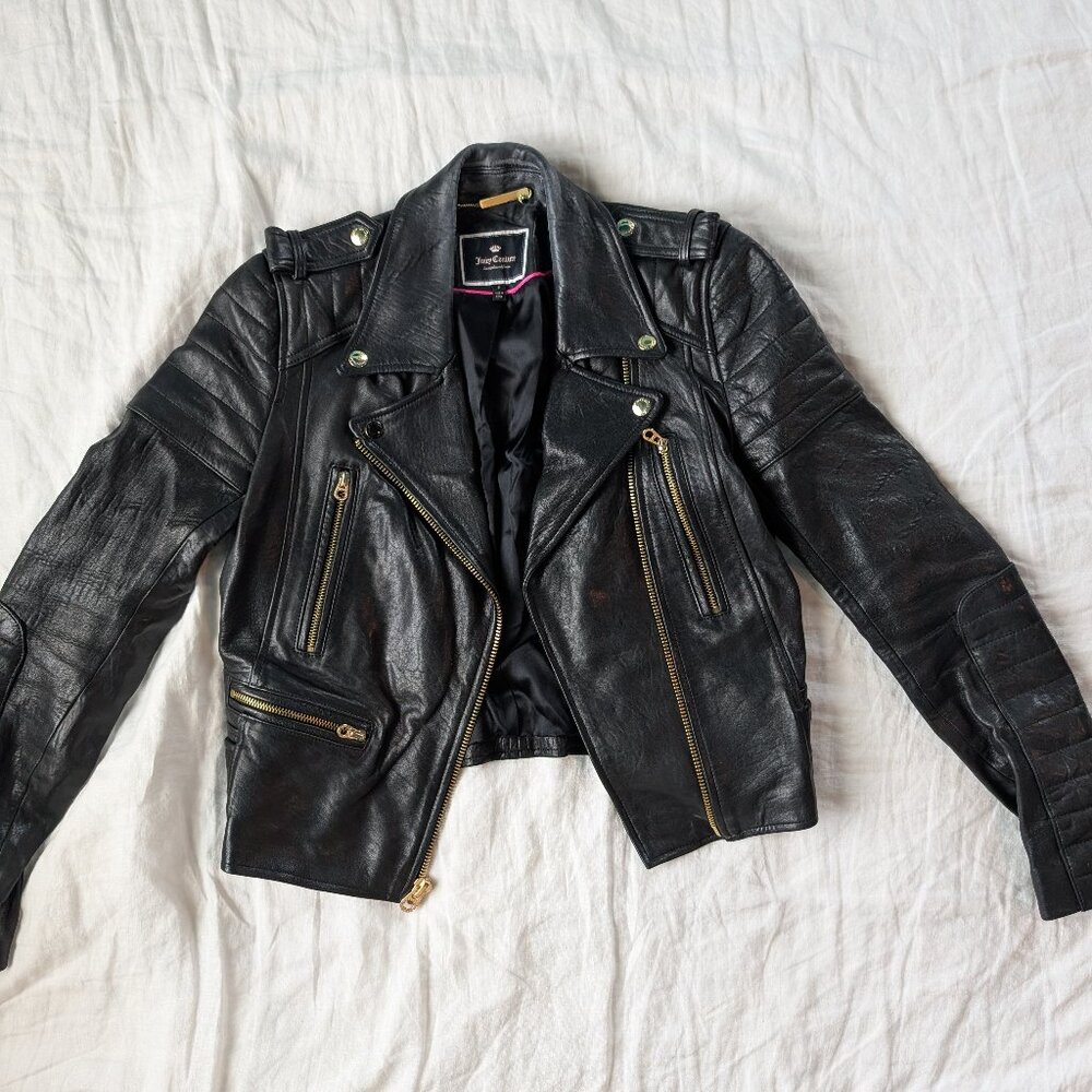 Juicy Couture Leather Moto Jacket